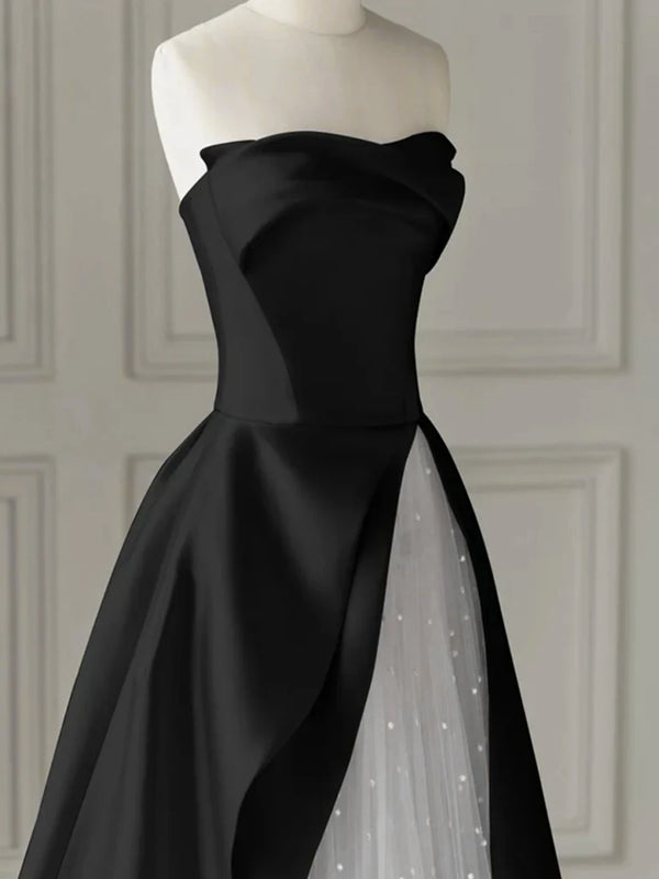 Black and white long gown
