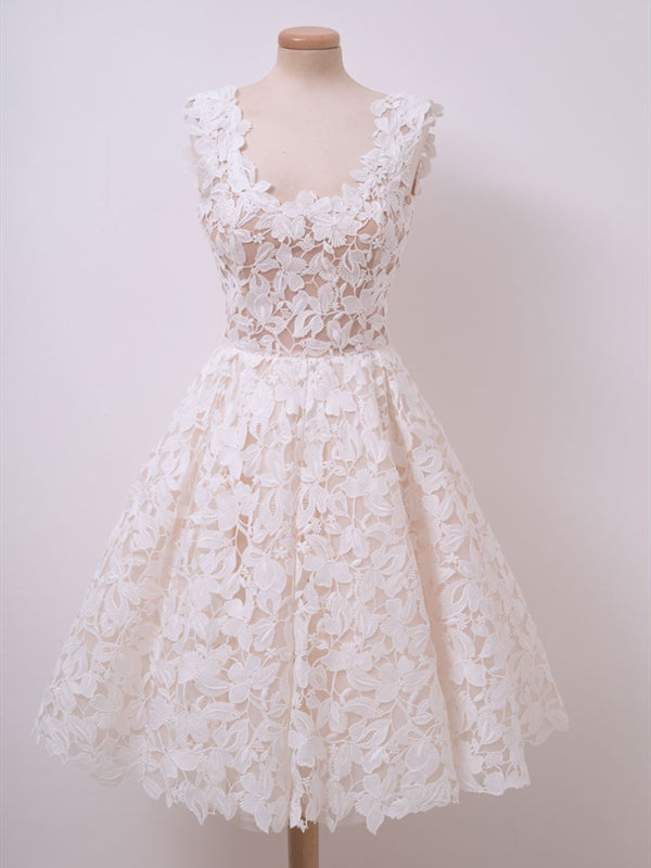Cute Short Lace Prom Dresses, Short Lace Graduation Homecoming Dresses - shegown Cute Short Lace Prom Dresses, Short Lace Graduation Homecoming Dresses - shegown