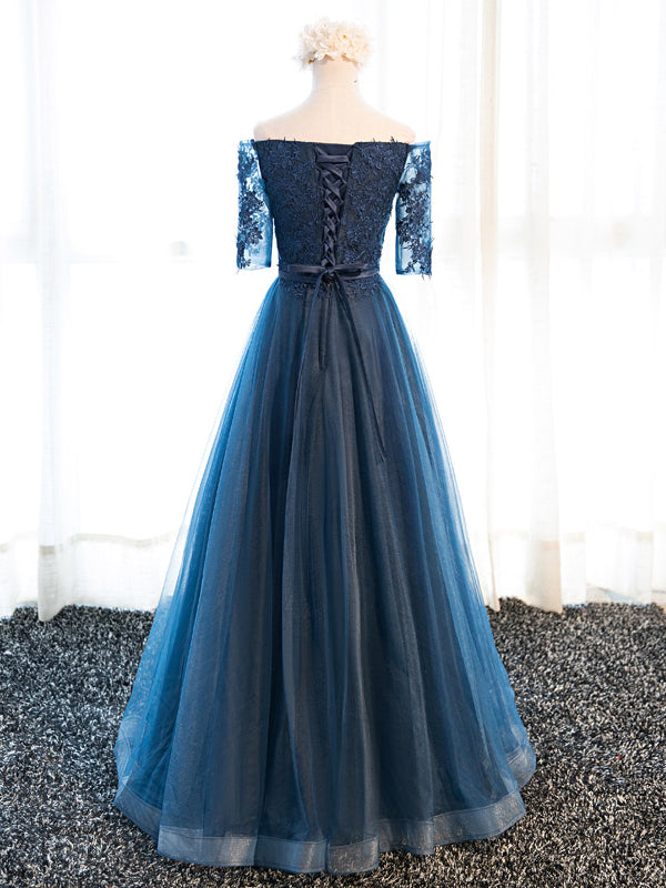 chinese dress ladies Mermaid Navy Bridesmaid Dresses Cap Sleeves Long Bridesmaid Dresses Simple Bridesmaid  Dress MA081