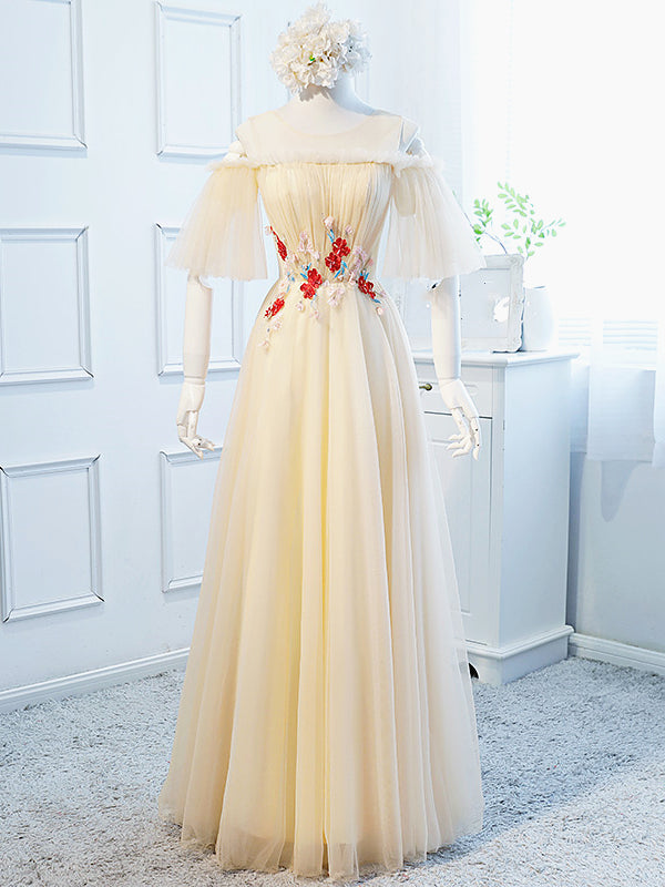 sachin and babi light blue dress Royal Blue 3D Lace Tulle Tea-length Evening Prom Dress main image 0