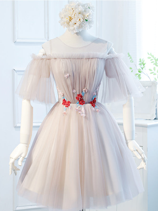 short pink and white prom dresses Off The Shoulder Pink Lace Short Prom Dresses Sweetheart Homecoming Dresses,MH489