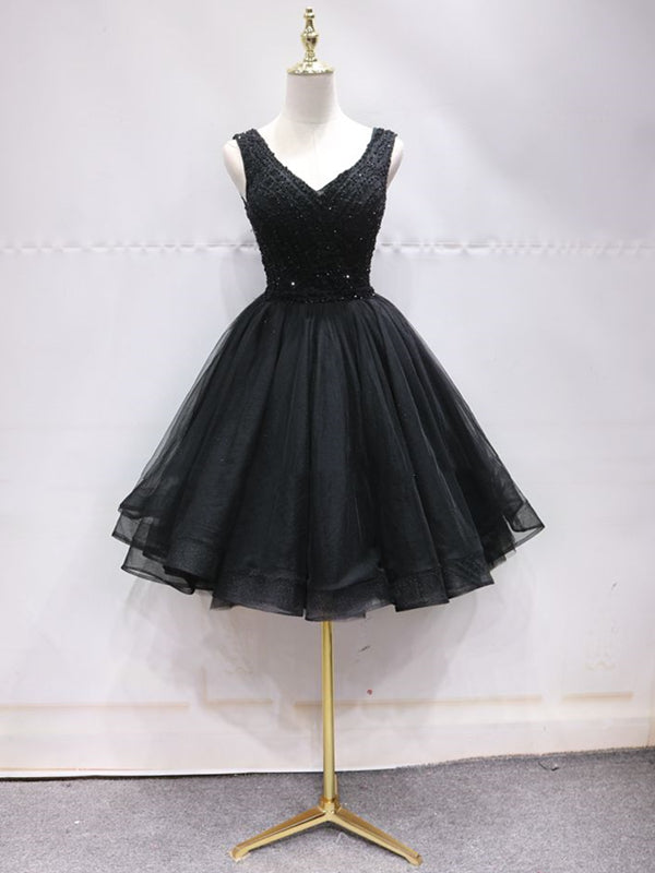 Short Black Lace Prom Dresses, Short Black Lace Homecoming Graduation Dresses, US 12 / Custom Color / No Rush Short Black Lace Prom Dresses, Short Black Lace Homecoming Graduation Dresses, US 12 / Custom Color / No Rush