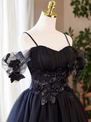 A Line Off the Shoulder Short Navy Blue Prom Dresses, Short Dark Blue Formal Homecoming Dresses