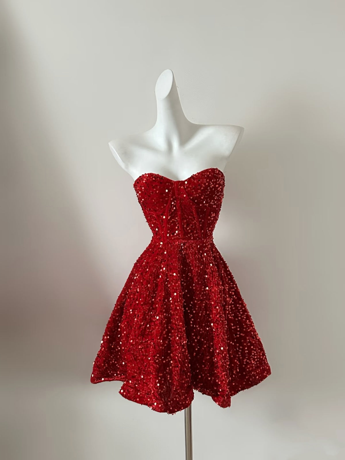 A Line Shiny Short Burgundy Black Prom Dresses, Short Wine Red Black F - shegown A Line Shiny Short Burgundy Black Prom Dresses, Short Wine Red Black F - shegown