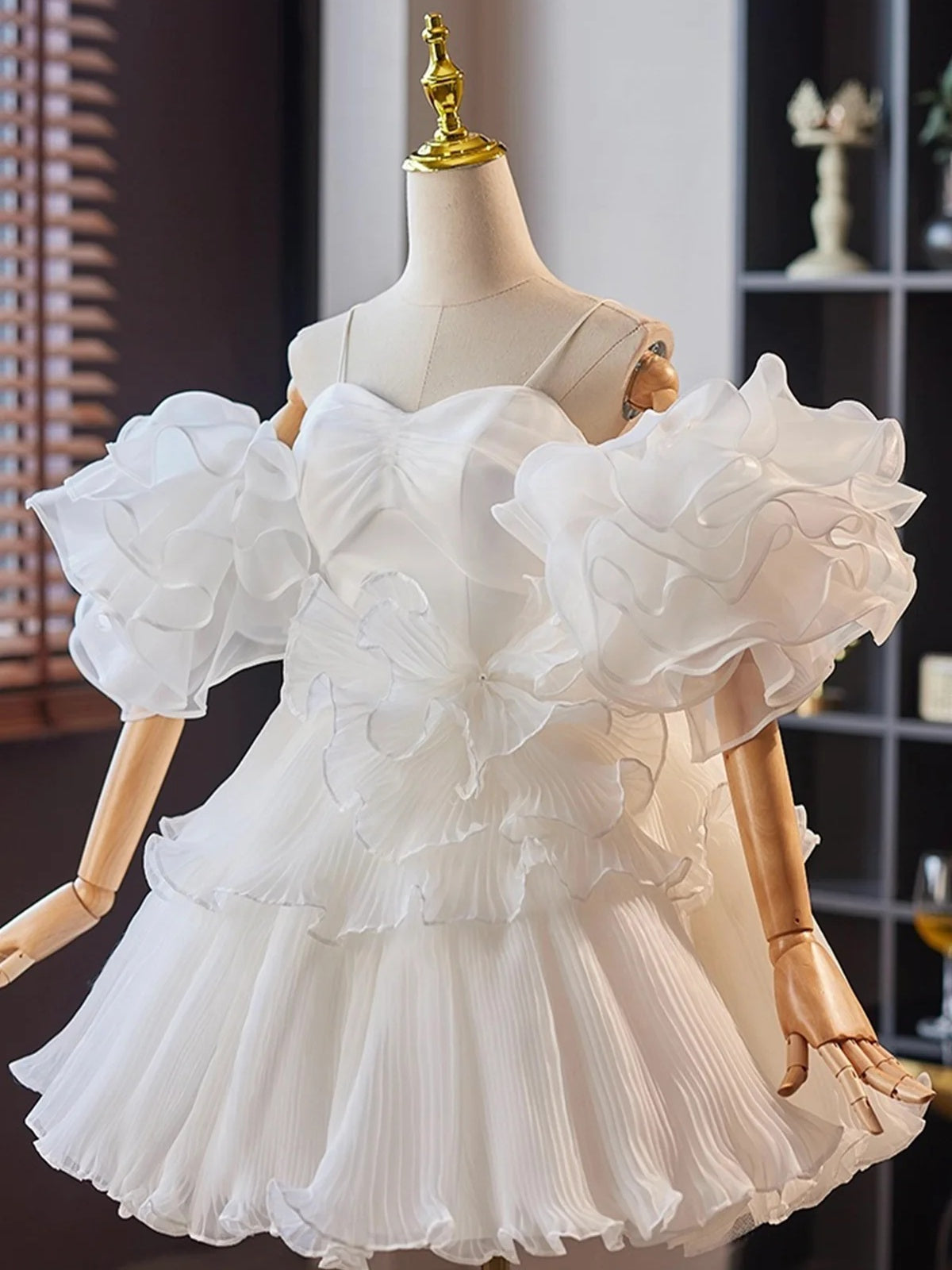 A Line Short White Tulle Prom Dresses, A Line Short White Tulle Formal - shegown A Line Short White Tulle Prom Dresses, A Line Short White Tulle Formal - shegown