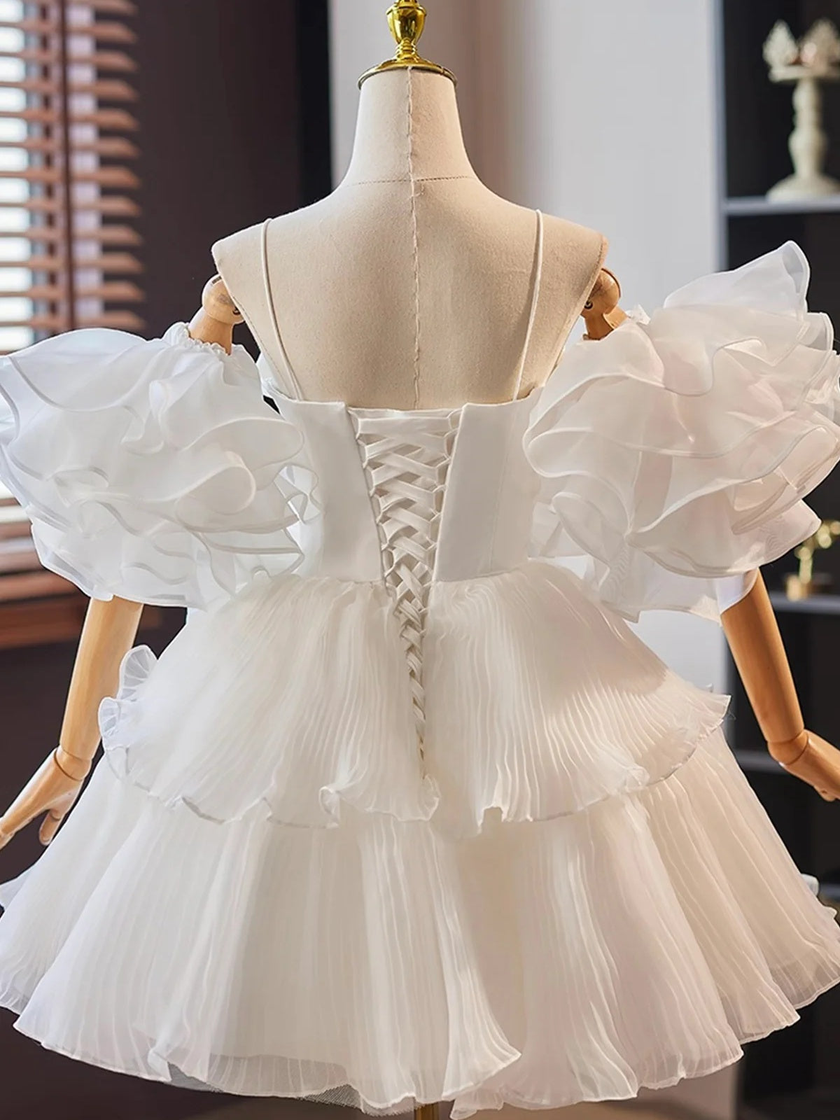 A Line Short White Tulle Prom Dresses, A Line Short White Tulle Formal Homecoming Dresses, US 6 / White as Pics / With Rush+$19.99 A Line Short White Tulle Prom Dresses, A Line Short White Tulle Formal Homecoming Dresses, US 6 / White as Pics / With Rush+$19.99