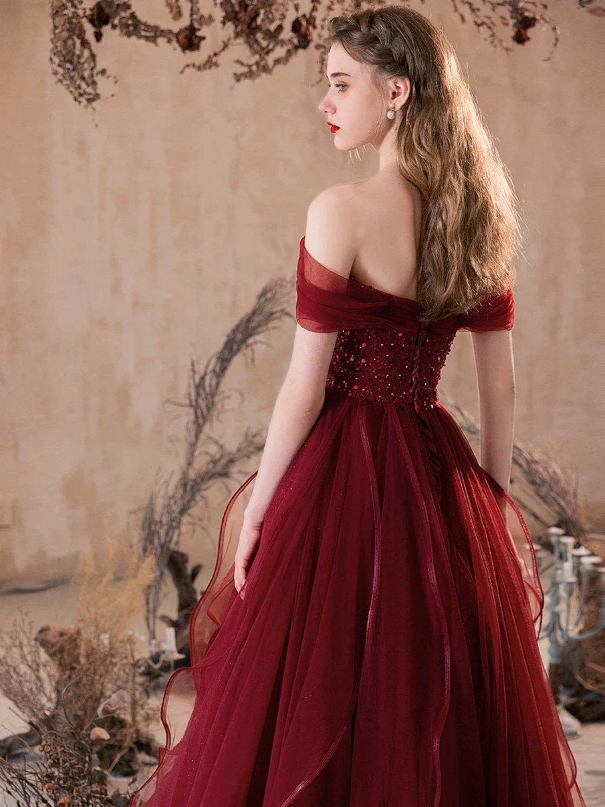 wine red dresses for women Lace Slip Maxi Dress The Yolanda Elegant Wine Red Sweetheart Midi Flare Dress is a vision of timeless romance Sparkly Long Wine Red Wedding-Guest