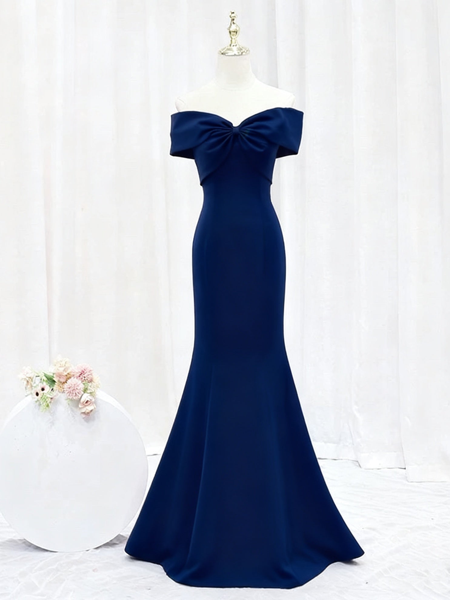 Off the Shoulder Dark Blue Red Black Mermaid Long Prom Dresses, Mermaid Long Formal Evening Dresses