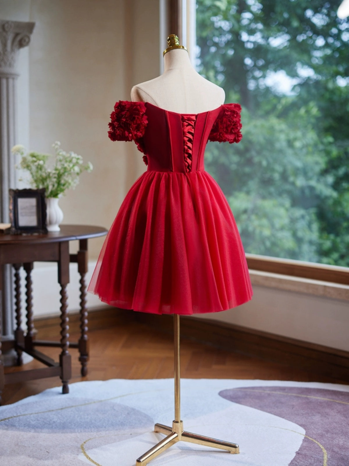 Off the Shoulder Short Burgundy Prom Dresses, Wine Red Short Homecoming Graduation Dresses, US 14 / Custom Color / With Rush+$19.99 Off the Shoulder Short Burgundy Prom Dresses, Wine Red Short Homecoming Graduation Dresses, US 14 / Custom Color / With Rush+$19.99