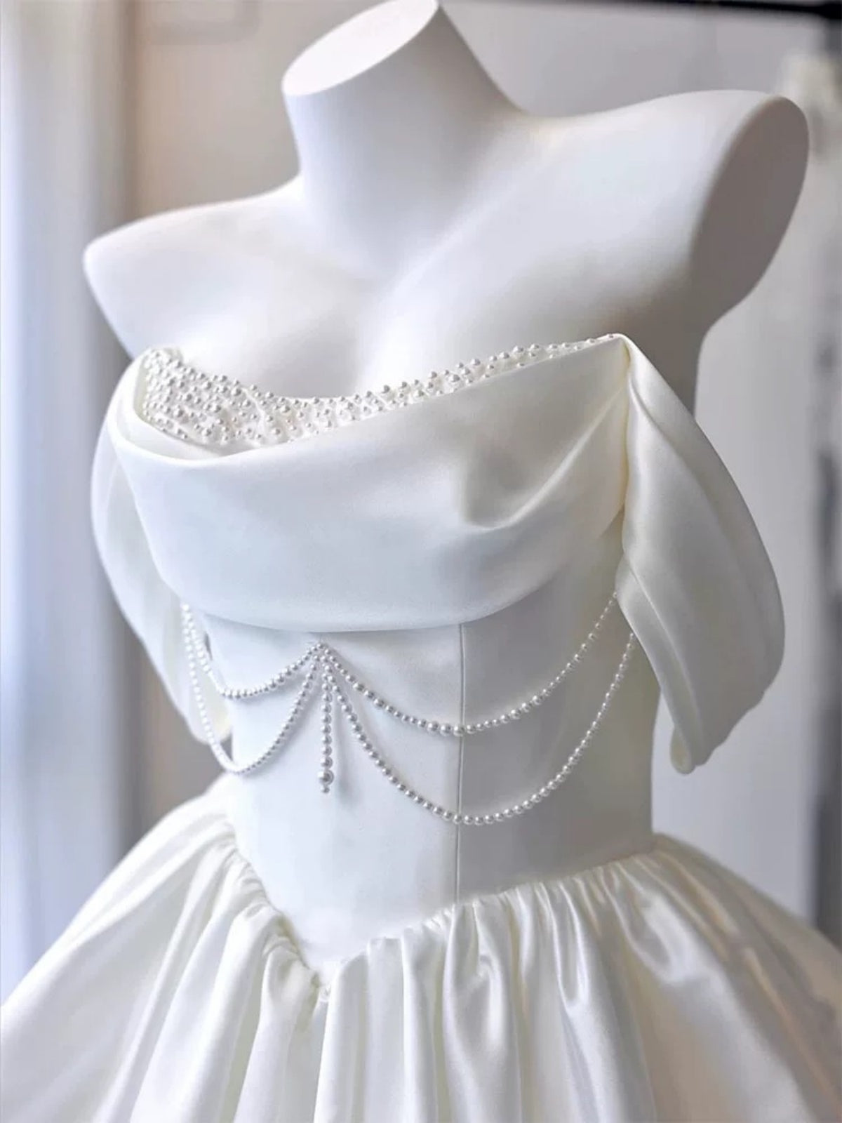 Off the Shoulder Short White Satin Prom Dresses, Short White Satin Formal Homecoming Dresses, US 2 / Custom Color / No Rush Off the Shoulder Short White Satin Prom Dresses, Short White Satin Formal Homecoming Dresses, US 2 / Custom Color / No Rush