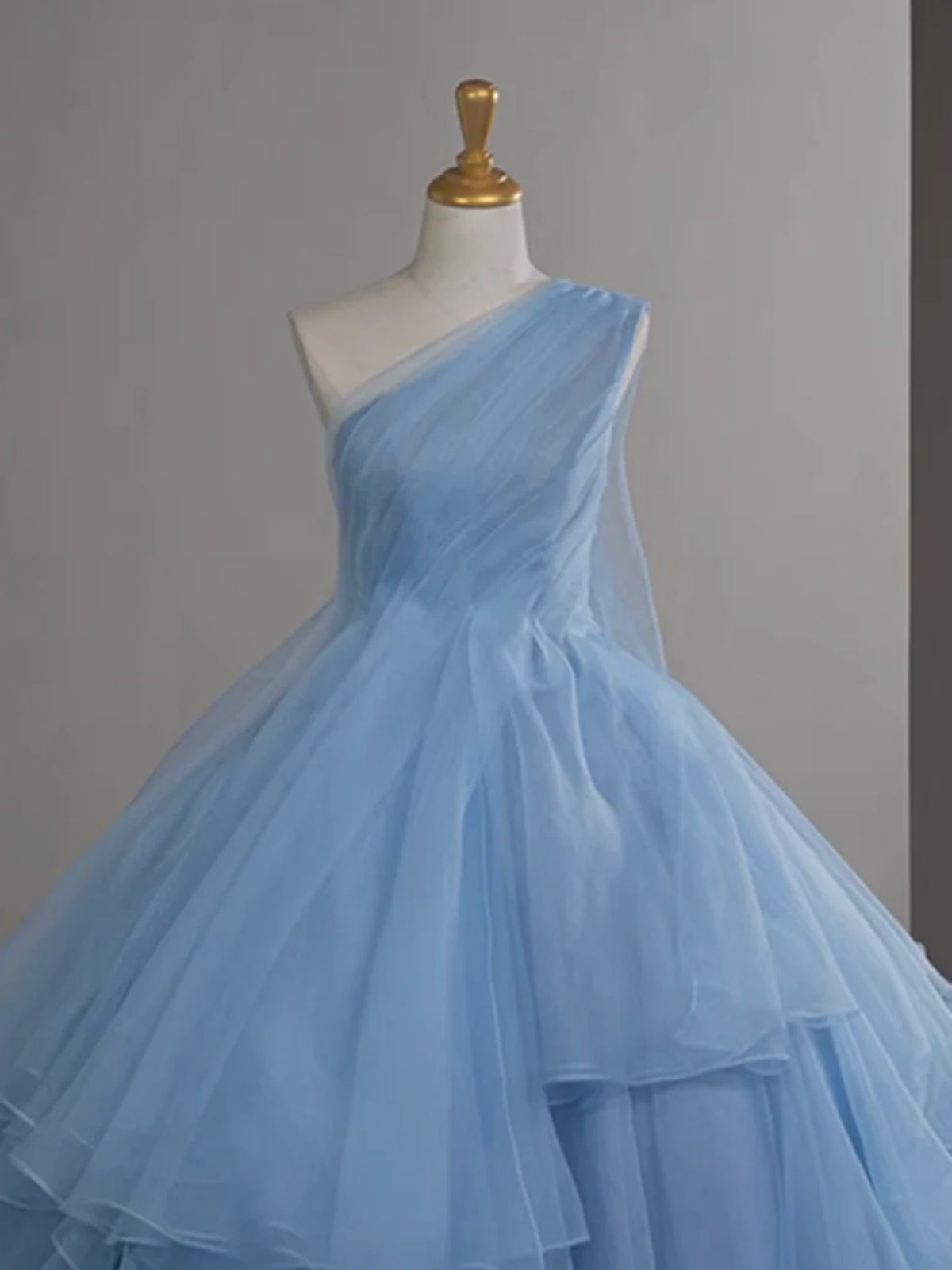 Blue Tulle One Shoulder Prom Dresses, Blue Tulle Formal Graduation Dresses, US 14 / Picture Color / With Rush+$19.99 Blue Tulle One Shoulder Prom Dresses, Blue Tulle Formal Graduation Dresses, US 14 / Picture Color / With Rush+$19.99