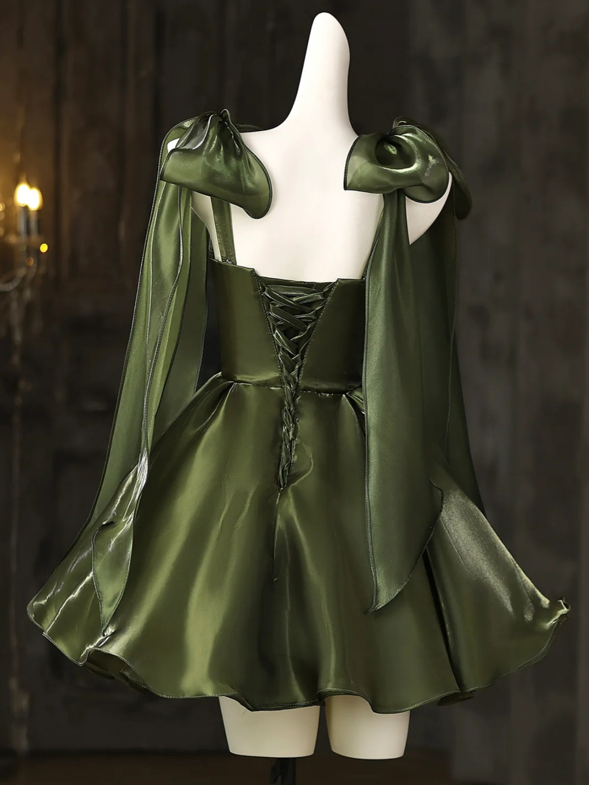 Short Green Prom Dresses with Straps, Short Dark Green Formal Homecoming Dresses, US 2 / Green As Pics / No Rush Short Green Prom Dresses with Straps, Short Dark Green Formal Homecoming Dresses, US 2 / Green As Pics / No Rush
