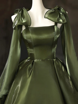 Short Green Prom Dresses with Straps, Short Dark Green Formal Homecoming Dresses