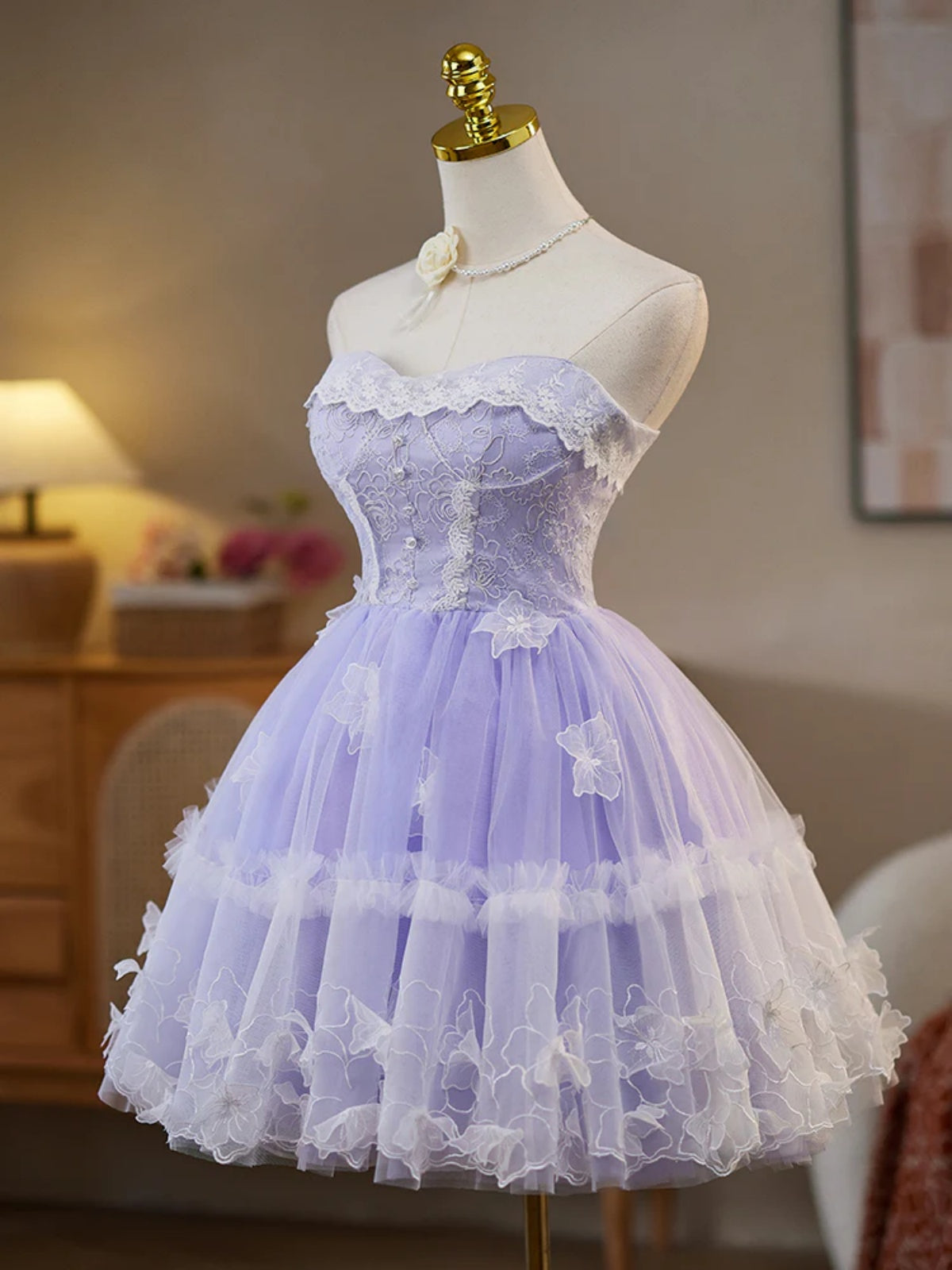 Short Purple Lace Prom Dresses, Short Purple Lace Formal Graduation Dresses, US 14 / Custom Color / No Rush Short Purple Lace Prom Dresses, Short Purple Lace Formal Graduation Dresses, US 14 / Custom Color / No Rush