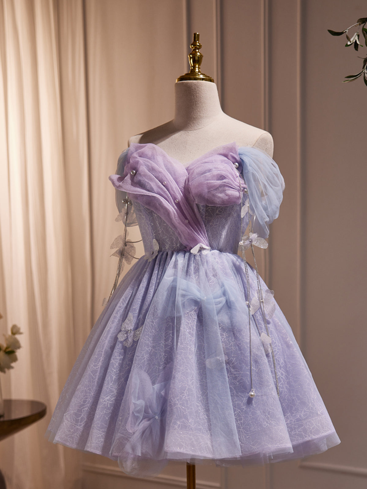 white christmas dresses Short Purple Tulle Prom Dresses, Short Purple Tulle Formal Homecoming Dresses white christmas dresses Short Purple Tulle Prom Dresses, Short Purple Tulle Formal Homecoming Dresses