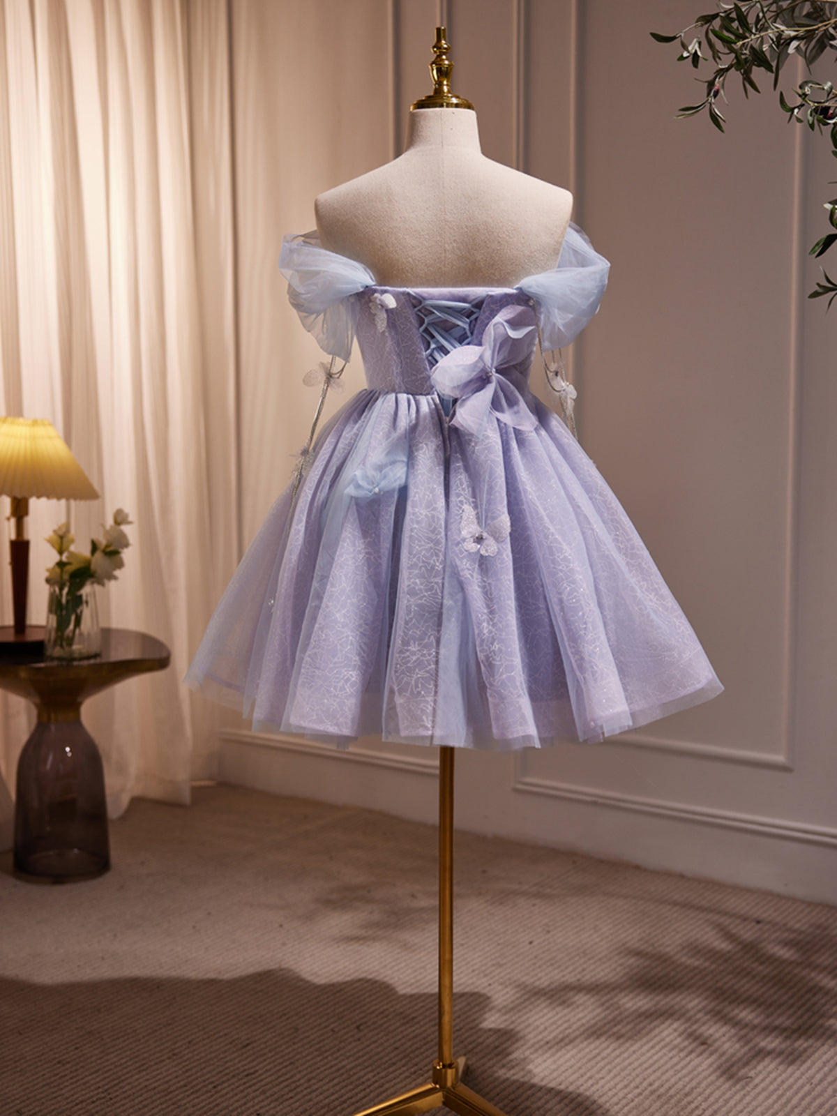 Short Purple Tulle Prom Dresses, Short Purple Tulle Formal Homecoming - shegown Short Purple Tulle Prom Dresses, Short Purple Tulle Formal Homecoming - shegown