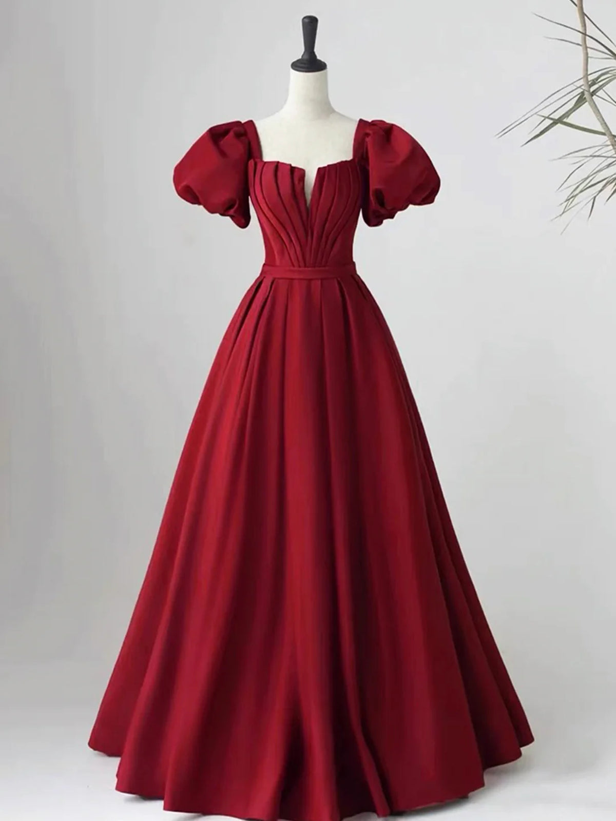 Short Sleeves Burgundy Black Long Satin Prom Dresses, Short Sleeves Long Formal Evening Dresses, US 8 / Custom Color / With Rush+$19.99 Short Sleeves Burgundy Black Long Satin Prom Dresses, Short Sleeves Long Formal Evening Dresses, US 8 / Custom Color / With Rush+$19.99