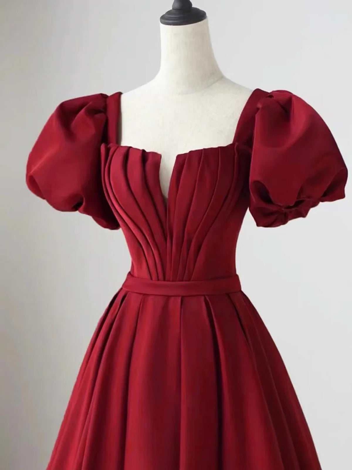 Short Sleeves Burgundy Black Long Satin Prom Dresses, Short Sleeves Long Formal Evening Dresses, US 8 / Custom Color / With Rush+$19.99 Short Sleeves Burgundy Black Long Satin Prom Dresses, Short Sleeves Long Formal Evening Dresses, US 8 / Custom Color / With Rush+$19.99