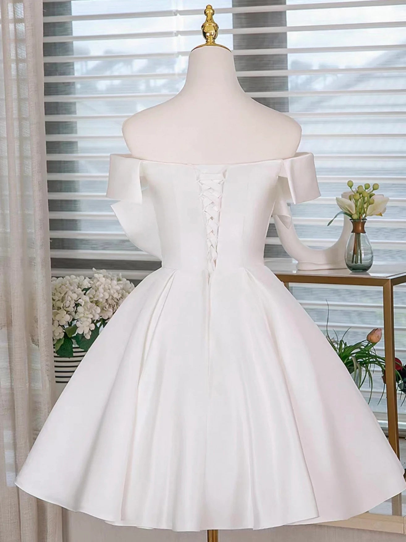 Strapless Short White Prom Dresses, Short White 3D Floral Formal Homecoming Dresses, Custom Size / White as Pics / With Rush+$19.99 Strapless Short White Prom Dresses, Short White 3D Floral Formal Homecoming Dresses, Custom Size / White as Pics / With Rush+$19.99