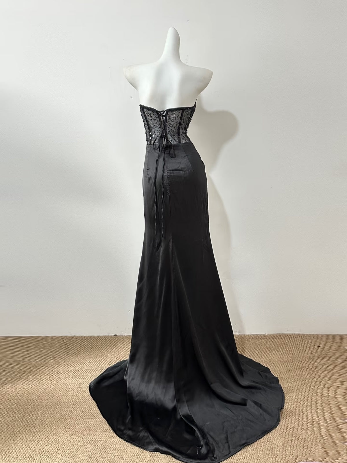 Sweetheart Neck Black Mermaid Long Prom Dresses, Black Mermaid Long Fo - shegown Sweetheart Neck Black Mermaid Long Prom Dresses, Black Mermaid Long Fo - shegown