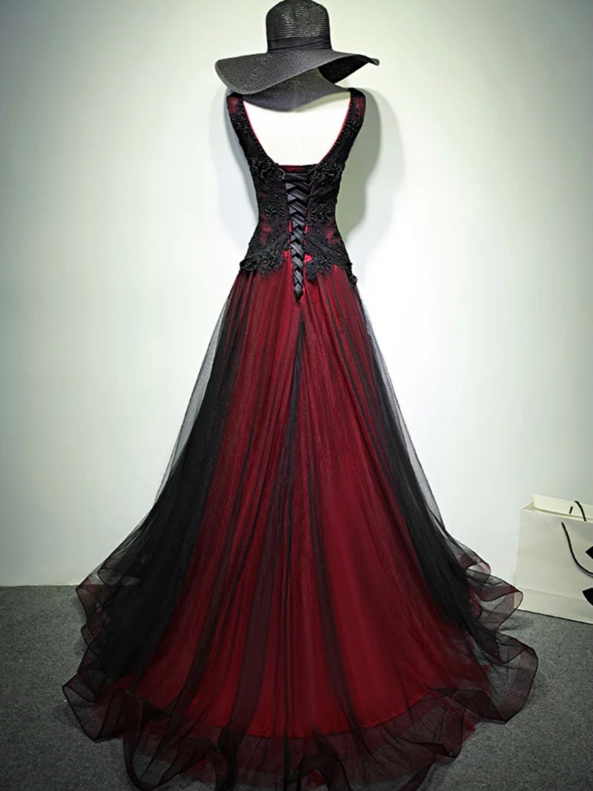 black and burgundy dresses Custom Burgundy and Black Wedding Dress, Alternative Wedding Dress, Halloween Wedding Dress, Gothic Wedding Dress