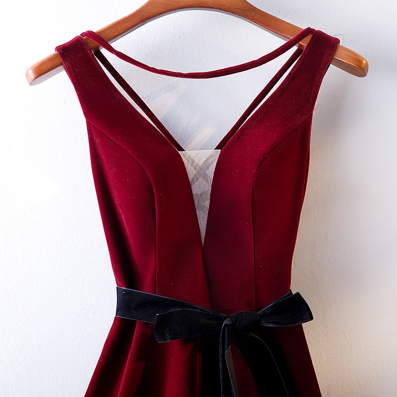 A Line V Neck Short Burgundy Prom Dresses, Wine Red Short Formal Graduation Homecoming Dresses, US 12 / Custom Color / With Rush+$19.99 A Line V Neck Short Burgundy Prom Dresses, Wine Red Short Formal Graduation Homecoming Dresses, US 12 / Custom Color / With Rush+$19.99