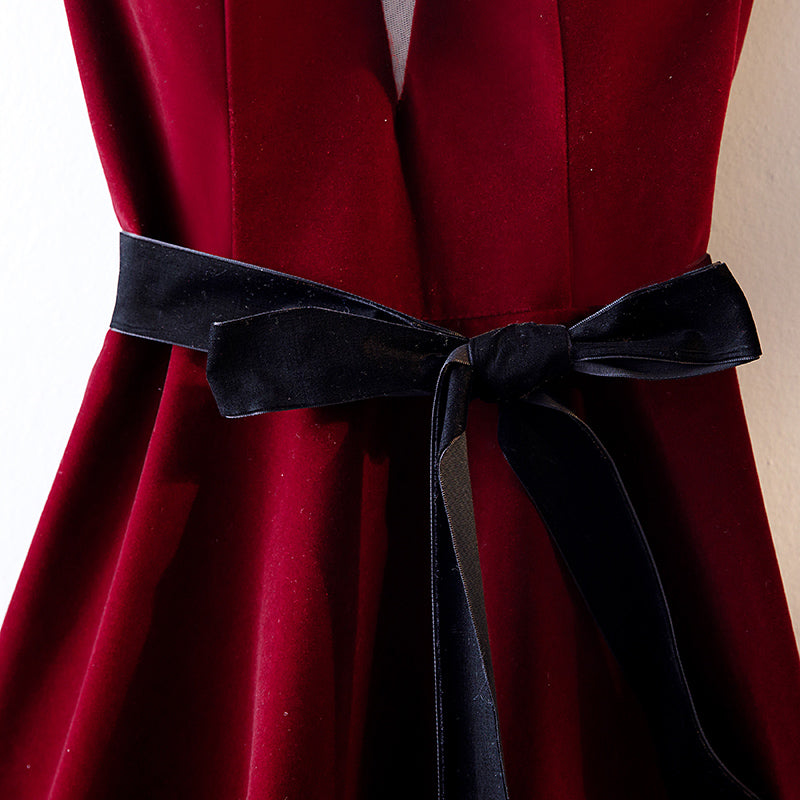 A Line V Neck Short Burgundy Prom Dresses, Wine Red Short Formal Gradu - shegown A Line V Neck Short Burgundy Prom Dresses, Wine Red Short Formal Gradu - shegown
