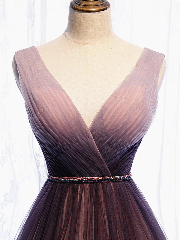 A Line V Neck Purple Ombre Prom Dresses, V Neck Purple Ombre Formal Evening Bridesmaid Dresses A Line V Neck Purple Ombre Prom Dresses, V Neck Purple Ombre Formal Evening Bridesmaid Dresses