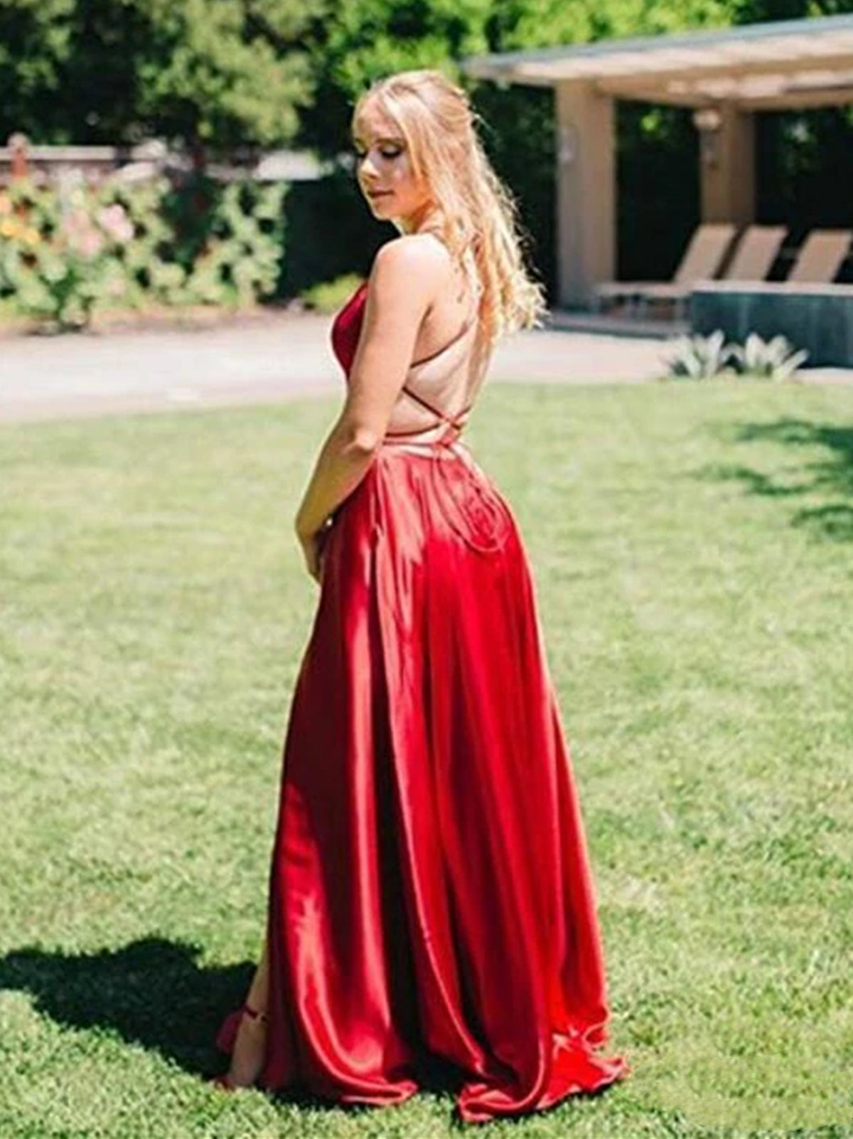 Backless Burgundy Prom Dresses, Wine Red Open Back Formal Graduation Dresses Backless Burgundy Prom Dresses, Wine Red Open Back Formal Graduation Dresses