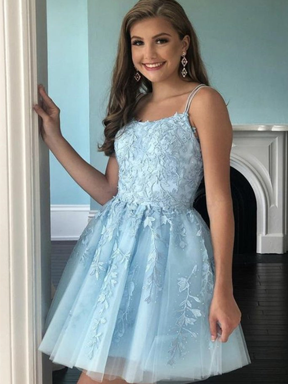 8th Grade Light Blue Formal Dresses Short Blue Homecoming Dress 2021 A Line Off Shoulder Short 8th Grade Light Blue Formal Dresses Short Blue Homecoming Dress 2021 A Line Off Shoulder Short