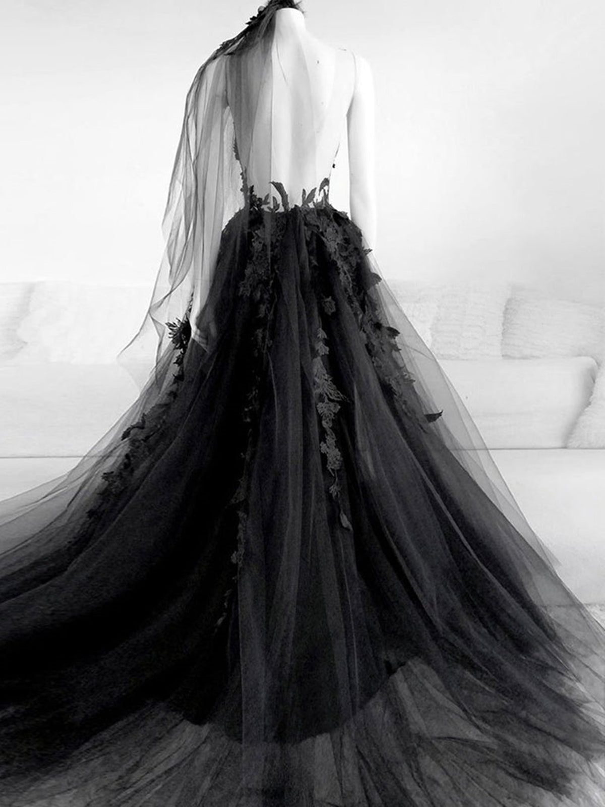 Black V Neck Backless Lace Prom Dresses, Open Back Black Lace Formal Graduation Dresses Black V Neck Backless Lace Prom Dresses, Open Back Black Lace Formal Graduation Dresses
