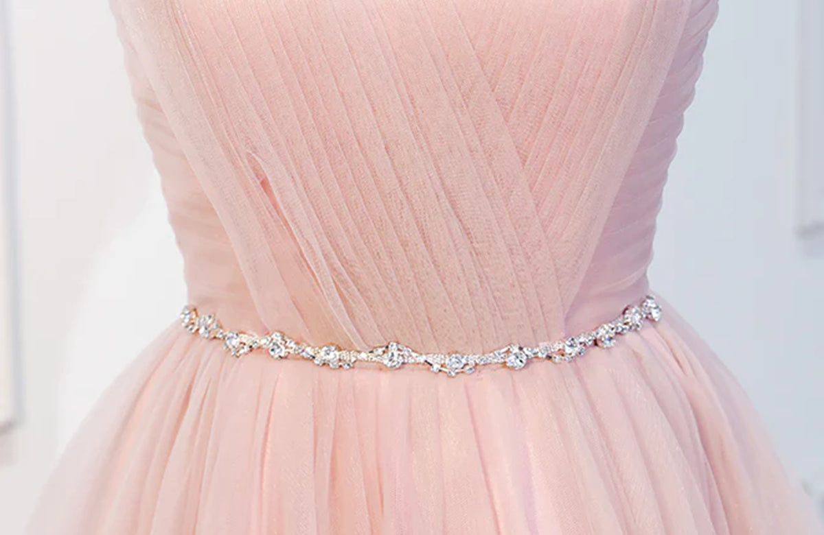 Elegant Short Pink Tulle Prom Dresses, Short Pink Tulle Formal Homecom - shegown Elegant Short Pink Tulle Prom Dresses, Short Pink Tulle Formal Homecom - shegown