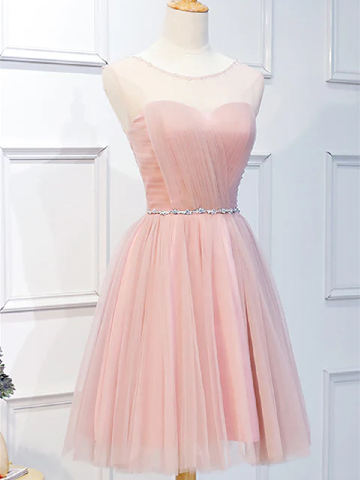 Elegant Short Pink Tulle Prom Dresses, Short Pink Tulle Formal Homecoming Dresses, US 6 / Pink as Pics / With Rush+$19.99 Elegant Short Pink Tulle Prom Dresses, Short Pink Tulle Formal Homecoming Dresses, US 6 / Pink as Pics / With Rush+$19.99