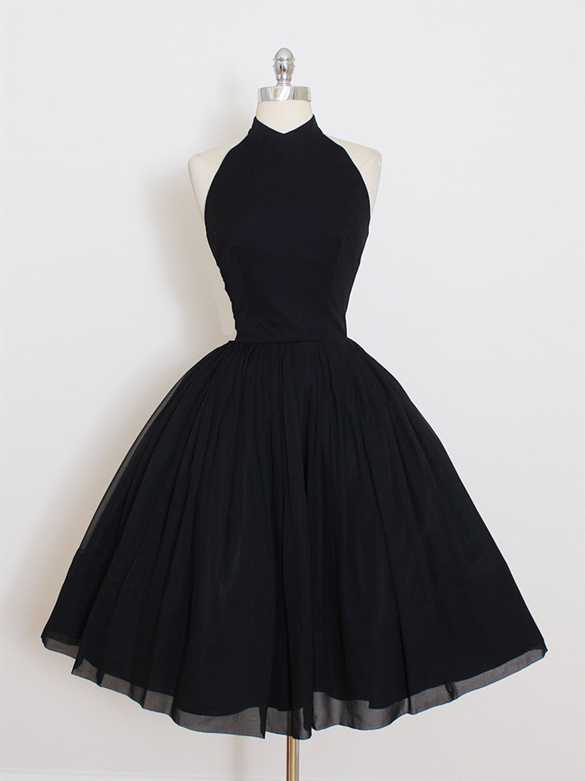 Halter Neck Short Black Backless Prom Dresses, Open Back Short Black Formal Homecoming Dresses Halter Neck Short Black Backless Prom Dresses, Open Back Short Black Formal Homecoming Dresses