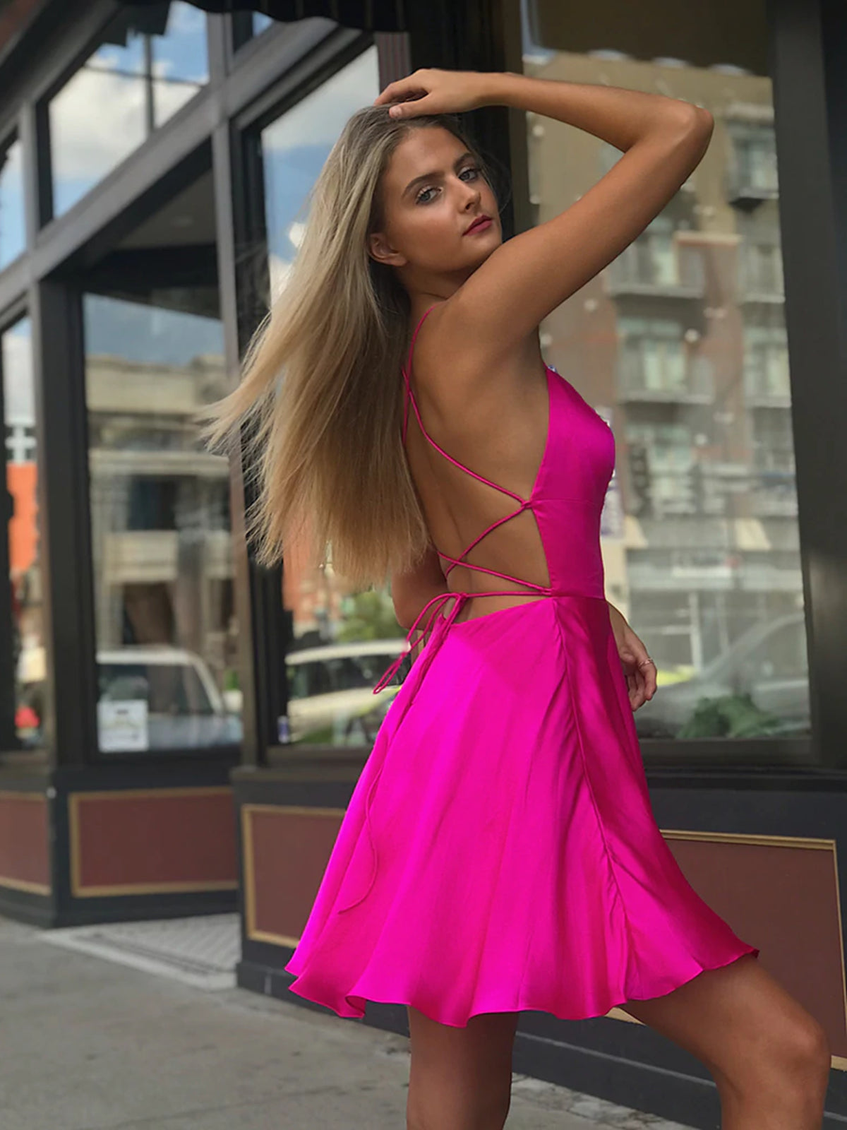 white christmas dresses Hot Pink Short Prom Dresses, Short Hot Pink Formal Graduation Dresses white christmas dresses Hot Pink Short Prom Dresses, Short Hot Pink Formal Graduation Dresses