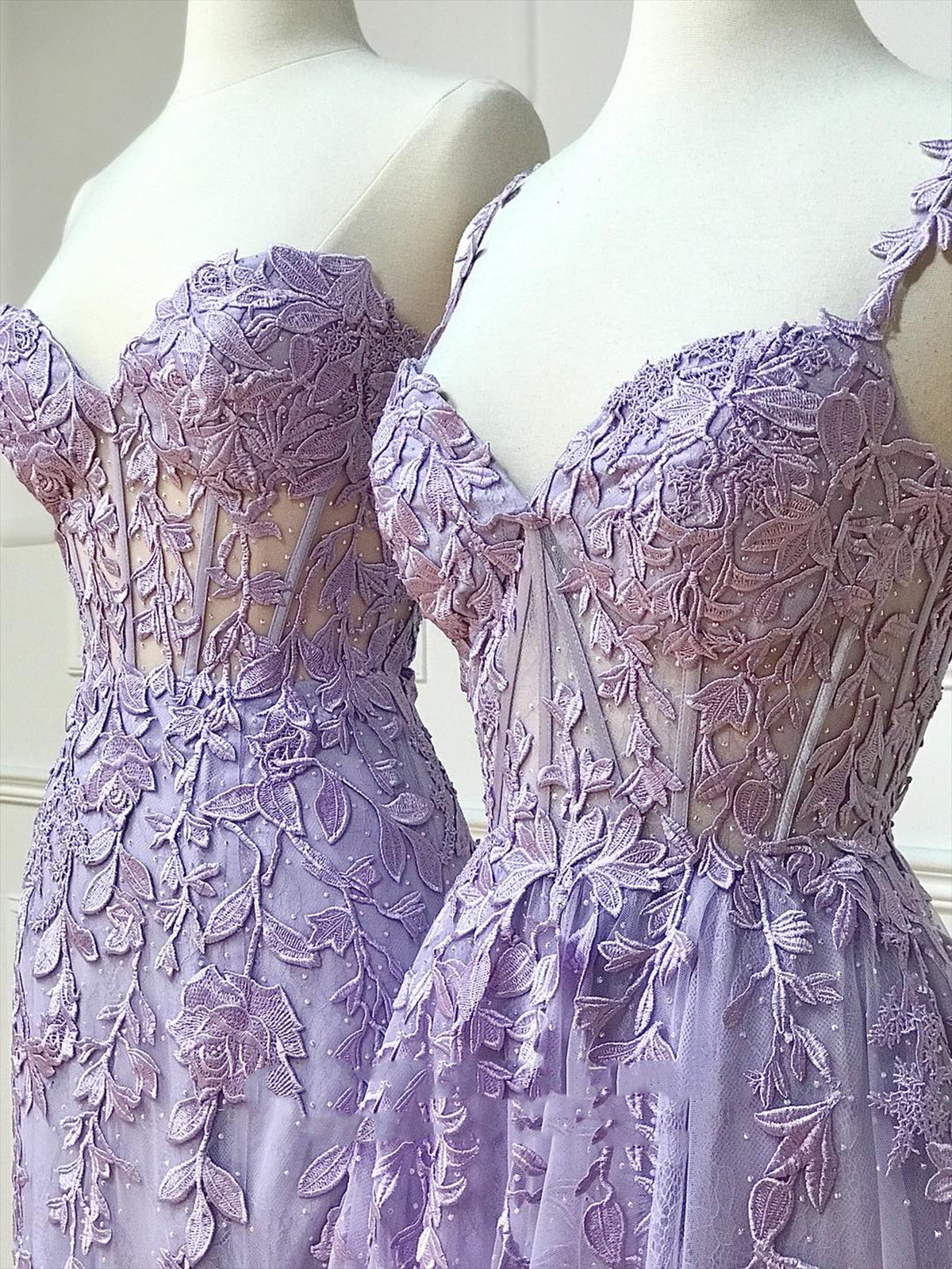 Long Purple Lace Prom Dresses, Long Purple Lace Formal Homecoming Dresses, US 16 / Style B / With Rush+$19.99 Long Purple Lace Prom Dresses, Long Purple Lace Formal Homecoming Dresses, US 16 / Style B / With Rush+$19.99