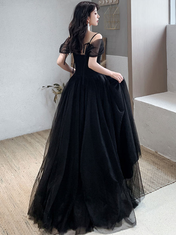 Off the Shoulder Black Long Prom Dresses, Black Off Shoulder Formal Evening Graduation Dresses Off the Shoulder Black Long Prom Dresses, Black Off Shoulder Formal Evening Graduation Dresses