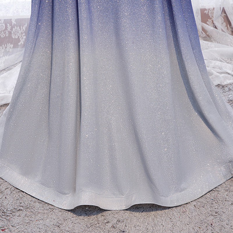 Off the Shoulder Purple Ombre Long Prom Dresses, Off Shoulder Purple F - shegown Off the Shoulder Purple Ombre Long Prom Dresses, Off Shoulder Purple F - shegown