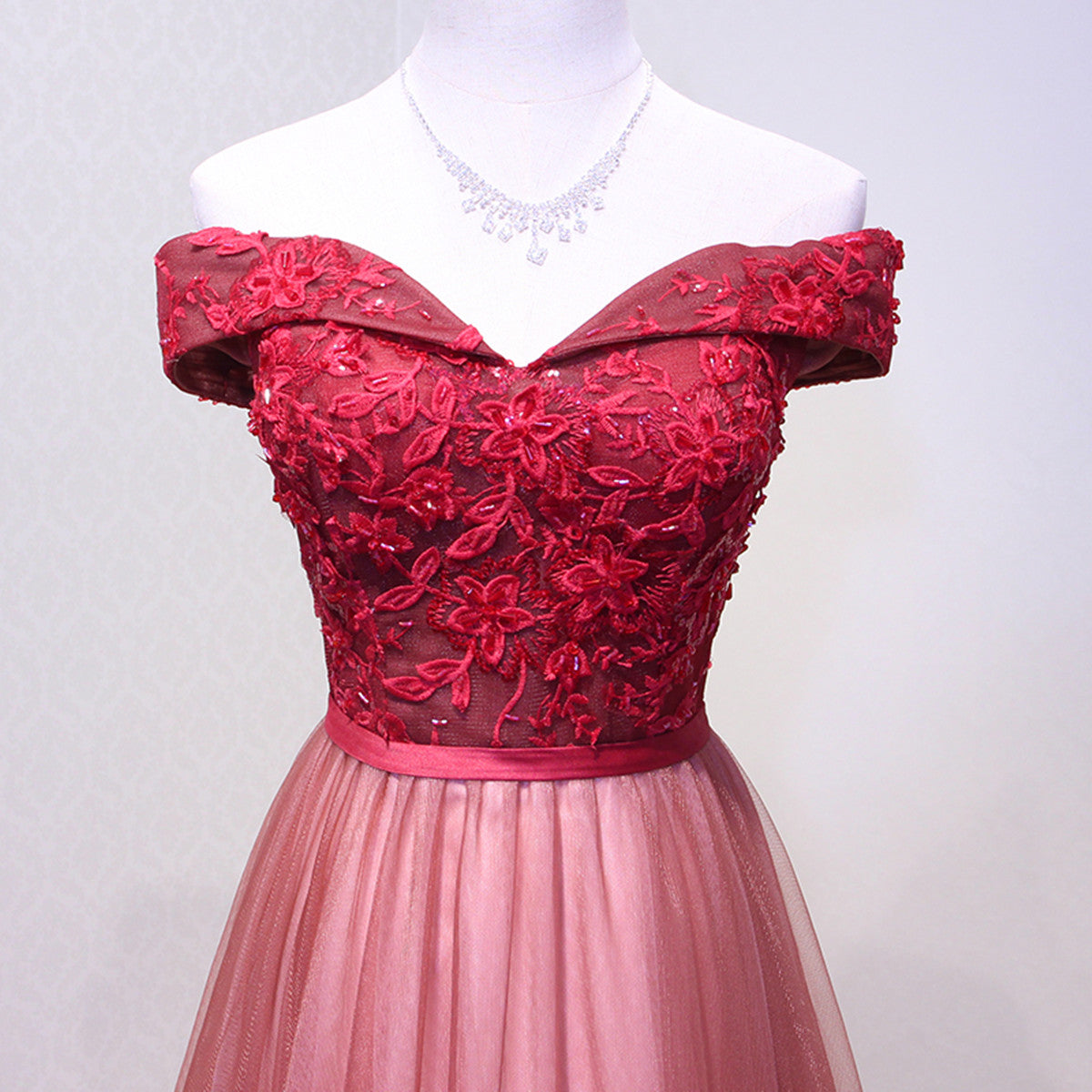 grey and red prom dress PROM!!
