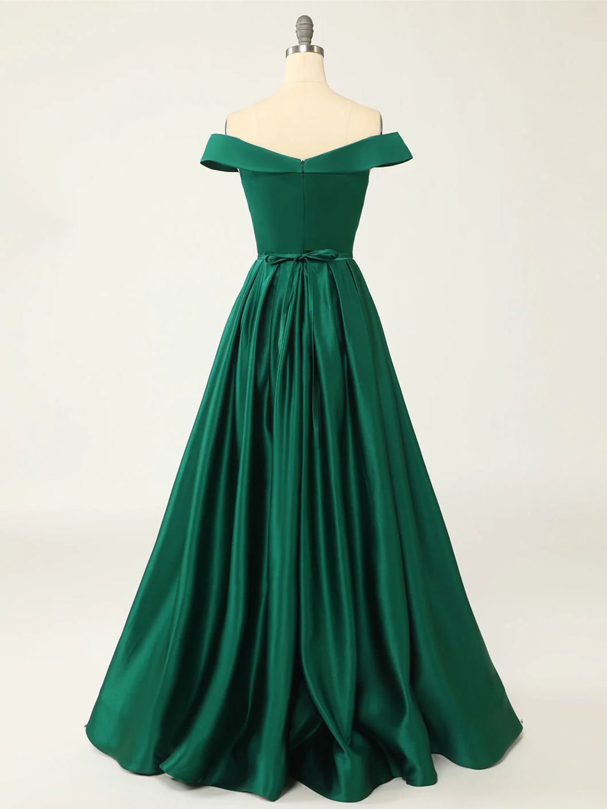 Off the Shoulder Green Long Prom Dresses, Off Shoulder Green Long Form - shegown Off the Shoulder Green Long Prom Dresses, Off Shoulder Green Long Form - shegown