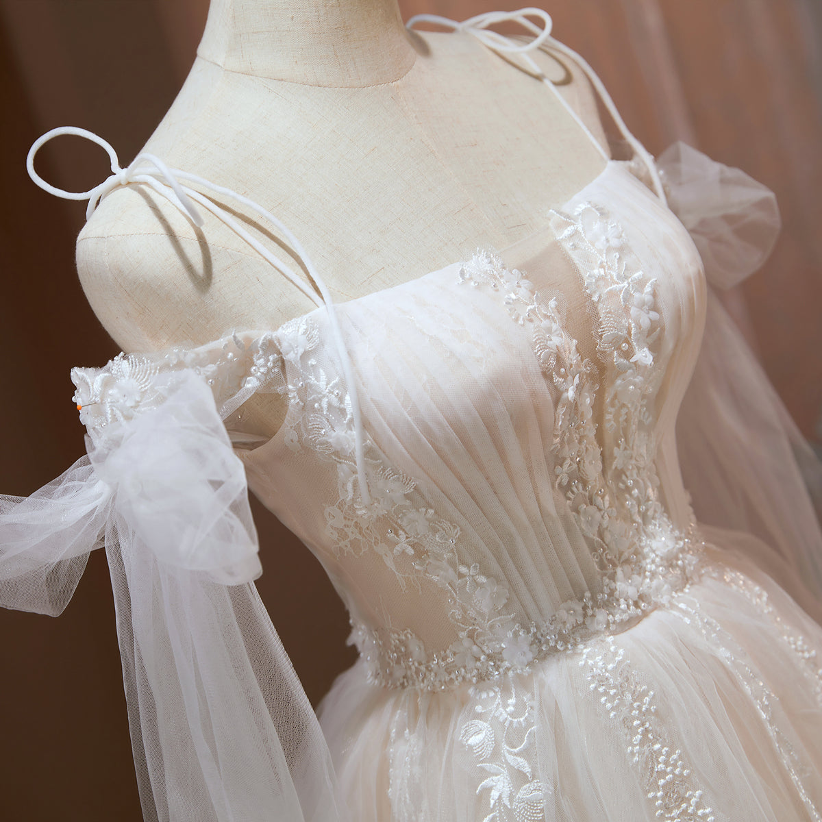 Off the Shoulder Short Champagne Prom Dresses, Short Champagne Formal