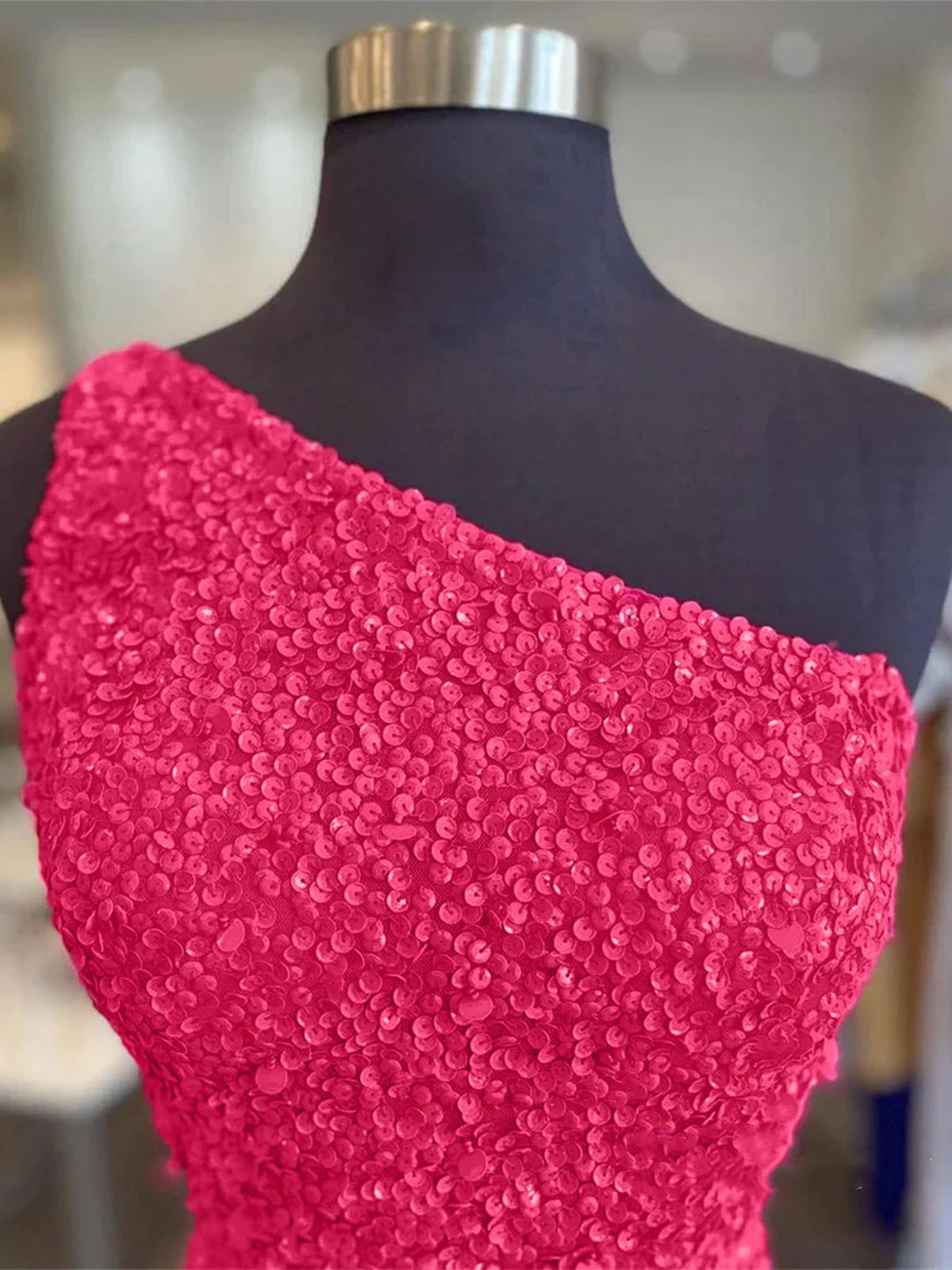 One Shoulder Short Hot Pink Prom Dresses, One Shoulder Short Hot Pink Formal Homecoming Dresses, US 14 / Custom Color / With Rush+$19.99 One Shoulder Short Hot Pink Prom Dresses, One Shoulder Short Hot Pink Formal Homecoming Dresses, US 14 / Custom Color / With Rush+$19.99