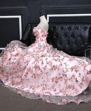 pink 3d flower dress Azazie 2026 Corset 3D Flowers Mermaid Prom Dress Blushing Pink Gown