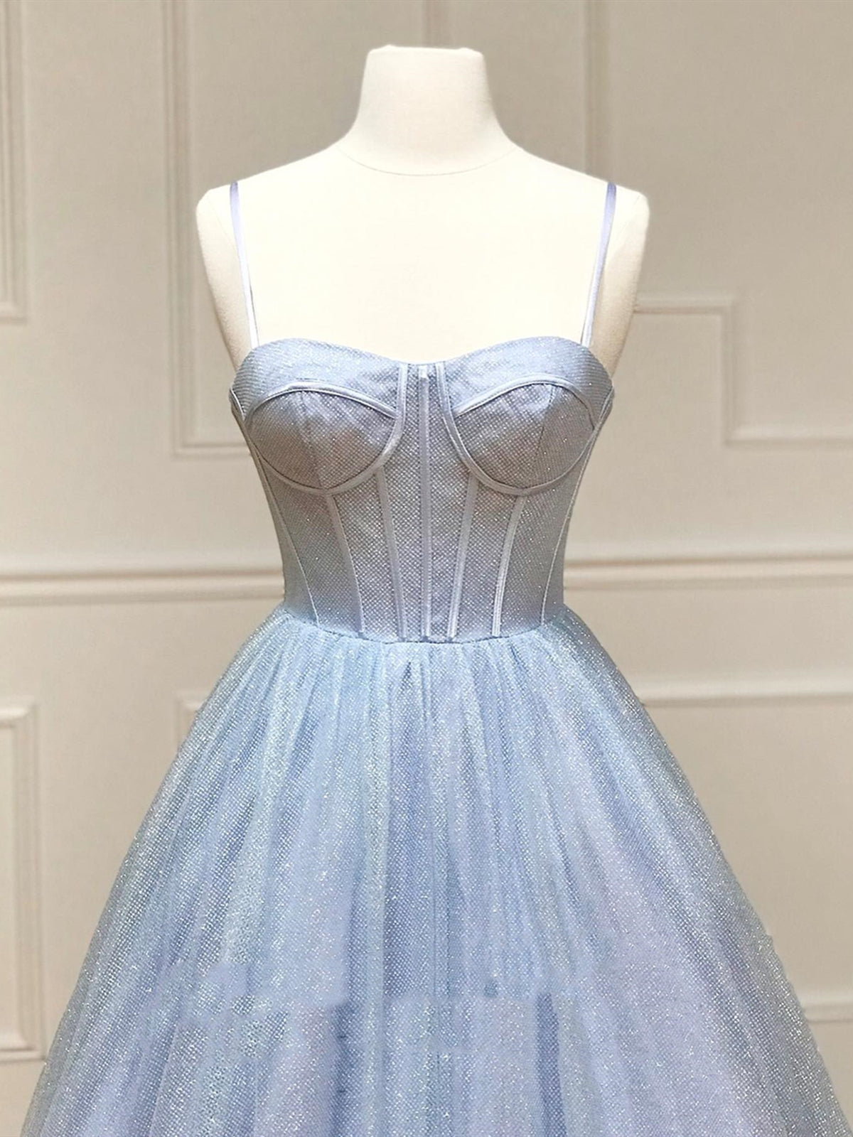 Shiny Blue Long Prom Dresses, Shiny Blue Formal Evening Dresses - shegown Shiny Blue Long Prom Dresses, Shiny Blue Formal Evening Dresses - shegown