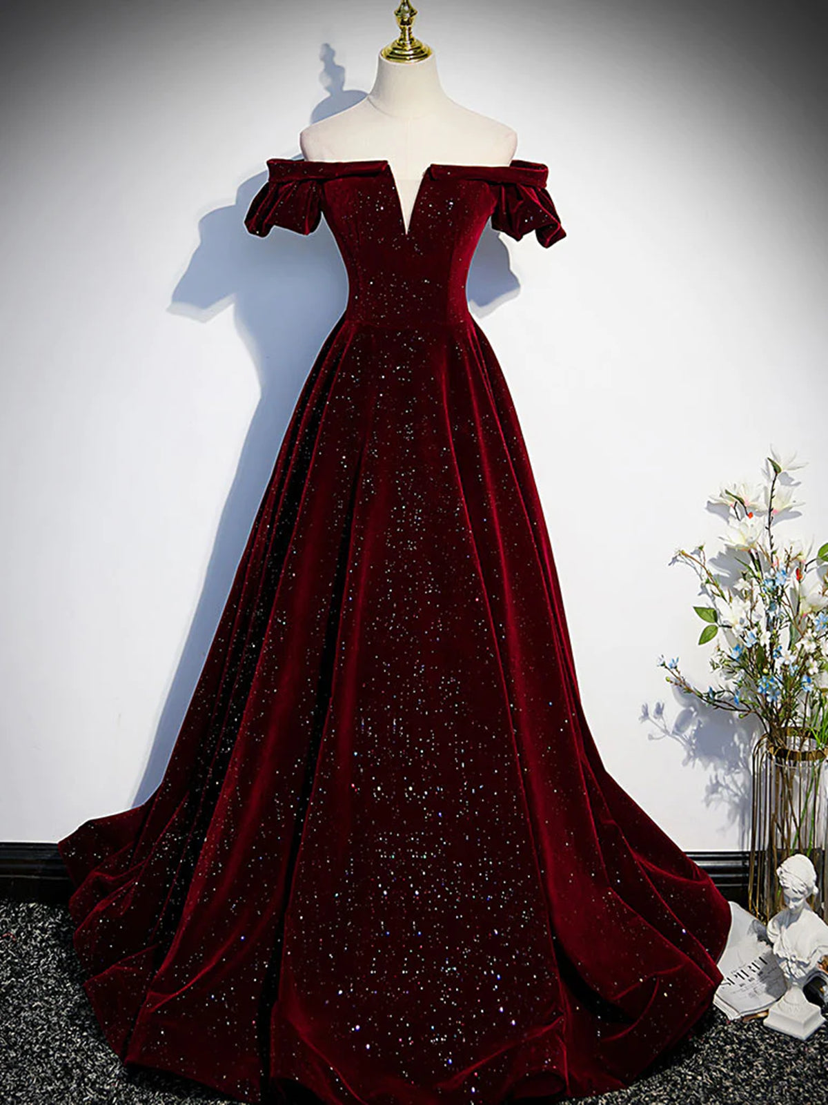 Shiny Off the Shoulder Burgundy Long Prom Dresses, Off Shoulder Wine Red Formal Evening Dresses, US 14 / Burgundy as Pics / With Rush+$19.99 Shiny Off the Shoulder Burgundy Long Prom Dresses, Off Shoulder Wine Red Formal Evening Dresses, US 14 / Burgundy as Pics / With Rush+$19.99