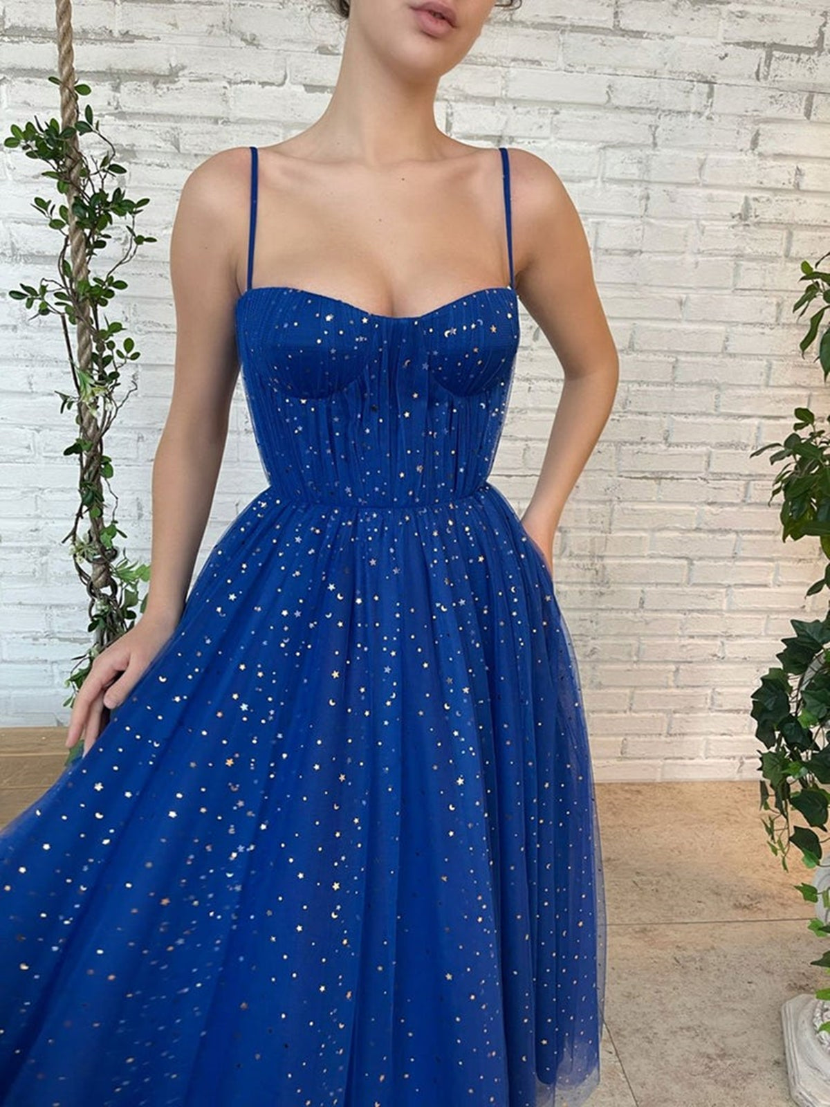 Shiny Tea Length Royal Blue Prom Dresses, Royal Blue Tea Length Formal Evening Dresses, US 2 / Blue as Pics / With Rush+$19.99 Shiny Tea Length Royal Blue Prom Dresses, Royal Blue Tea Length Formal Evening Dresses, US 2 / Blue as Pics / With Rush+$19.99