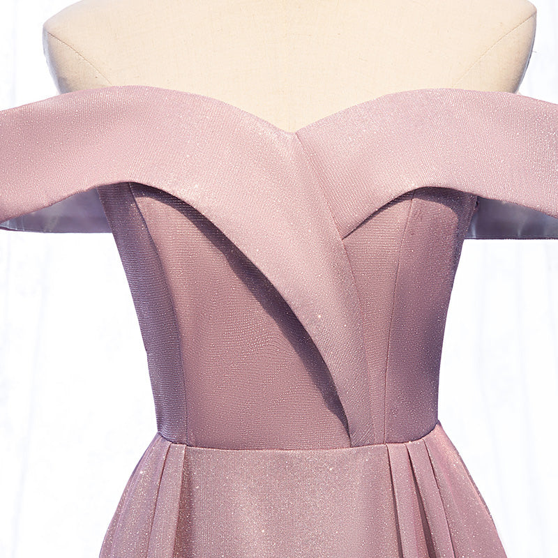 Shiny Off Shoulder Pink Ombre Prom Dresses, Pink Ombre Formal Graduati - shegown Shiny Off Shoulder Pink Ombre Prom Dresses, Pink Ombre Formal Graduati - shegown
