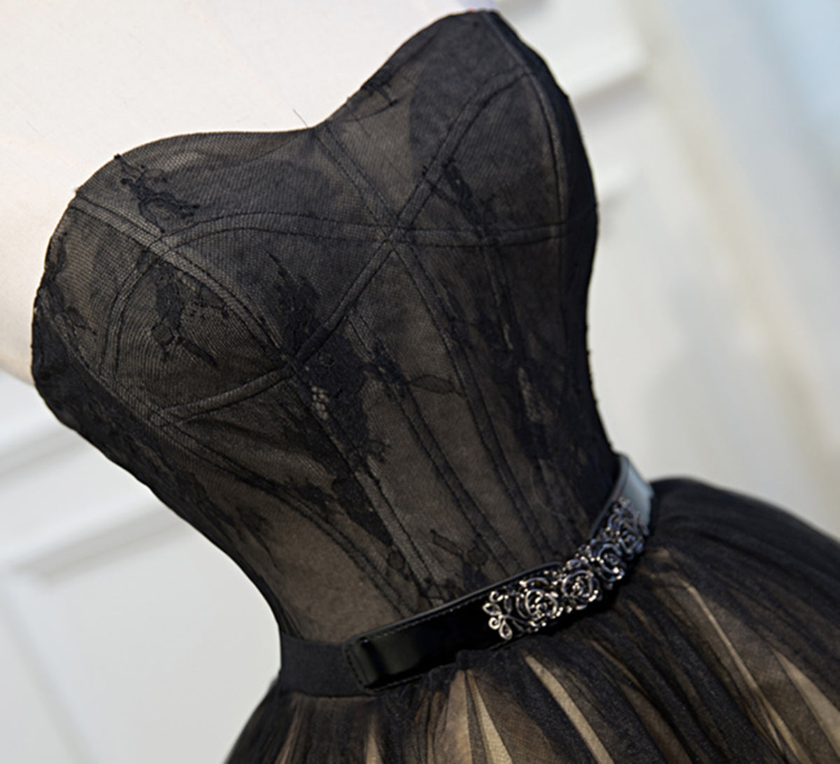 Short Black Lace Prom Dresses, Little Black Lace Formal Homecoming Dre - shegown Short Black Lace Prom Dresses, Little Black Lace Formal Homecoming Dre - shegown