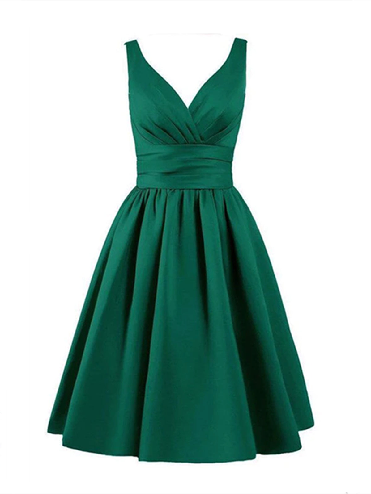 Short Green Satin Prom Dresses, Short Green Satin Graduation Homecomin - shegown Short Green Satin Prom Dresses, Short Green Satin Graduation Homecomin - shegown