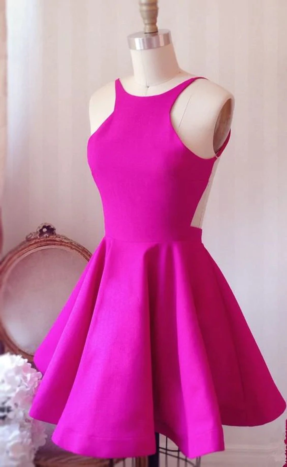Short Hot Pink Prom Dresses, Short Hot Pink Formal Homecoming Dresses, US 14 / Custom Color / No Rush Short Hot Pink Prom Dresses, Short Hot Pink Formal Homecoming Dresses, US 14 / Custom Color / No Rush